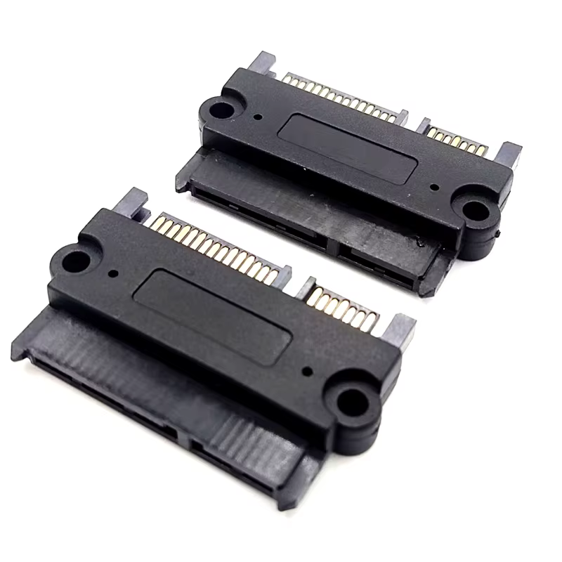 SATA 转 SATA 7+15 22 Pin 公对母 SATA 转接器