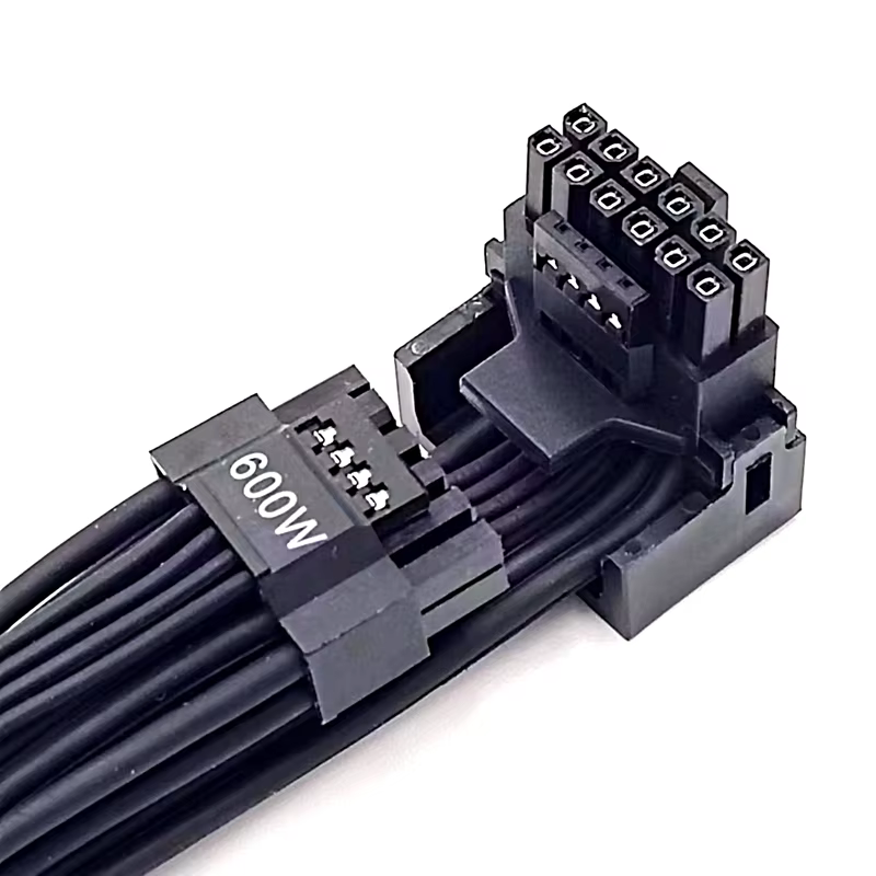 PCIe 5.0 GPU Cables 12+4pin to 16Pin Right-Angle TPE Extension Cable for RTX 3090Ti/4090 Computer