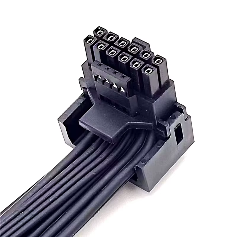 12+4Pin 转 16Pin PCIe 5.0 90° 12V-2x6 / 12VHPWR 显卡电源线