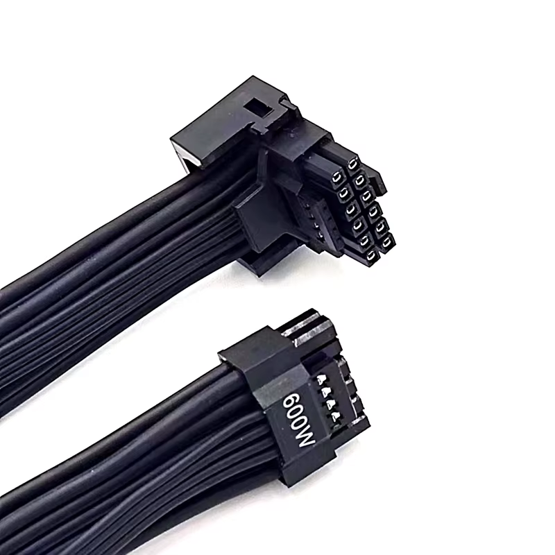 12+4Pin 转 16Pin PCIe 5.0 90° 12V-2x6 / 12VHPWR 显卡电源线