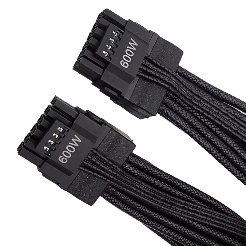 12+4 2x8P PCIe 5.0 16AWG 90° 12V-2x6 / 12VHPWR 顯示卡電源線