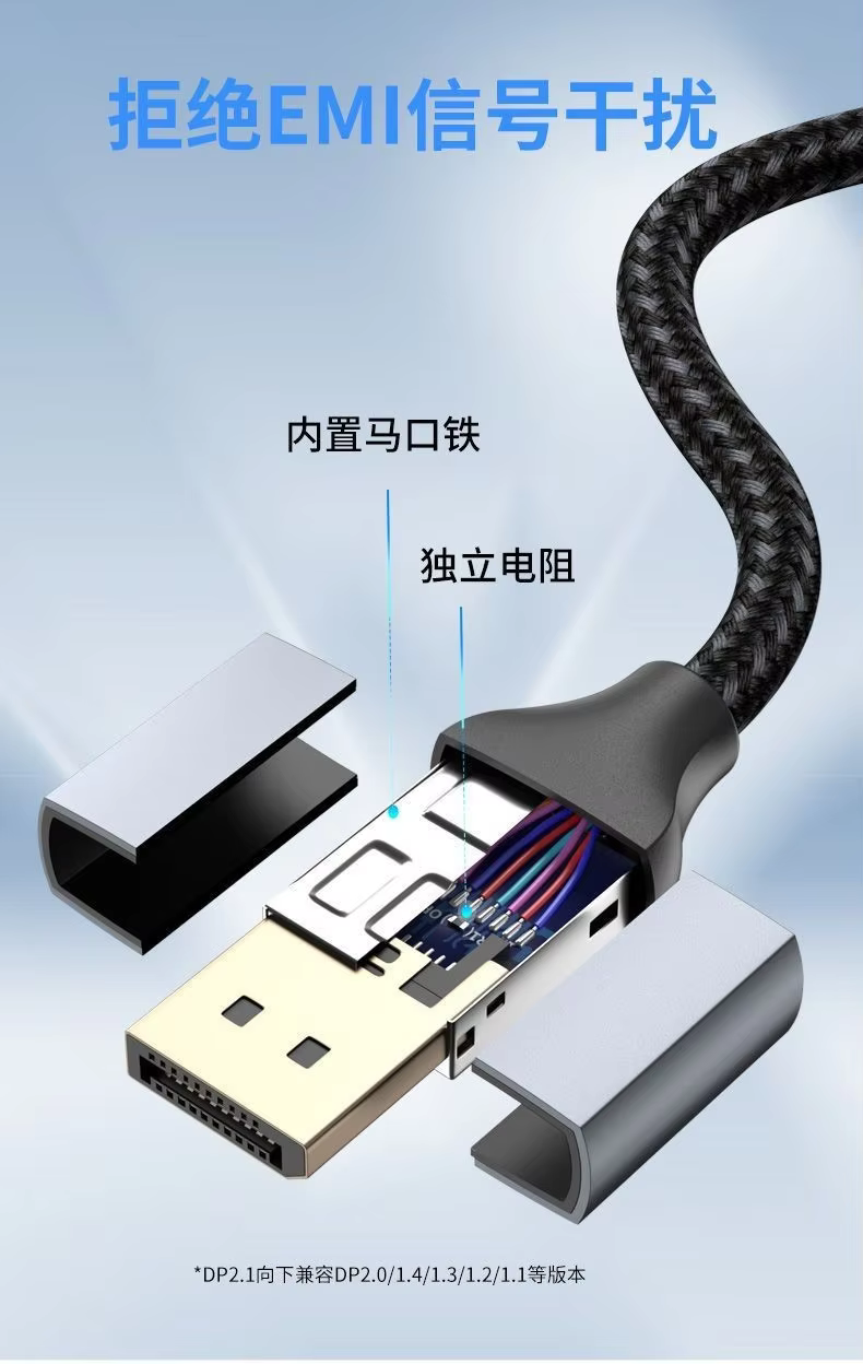 DP 2.1 40Gbps 16K 3FT 6.6FT 10FT DisplayPort 影音傳輸線