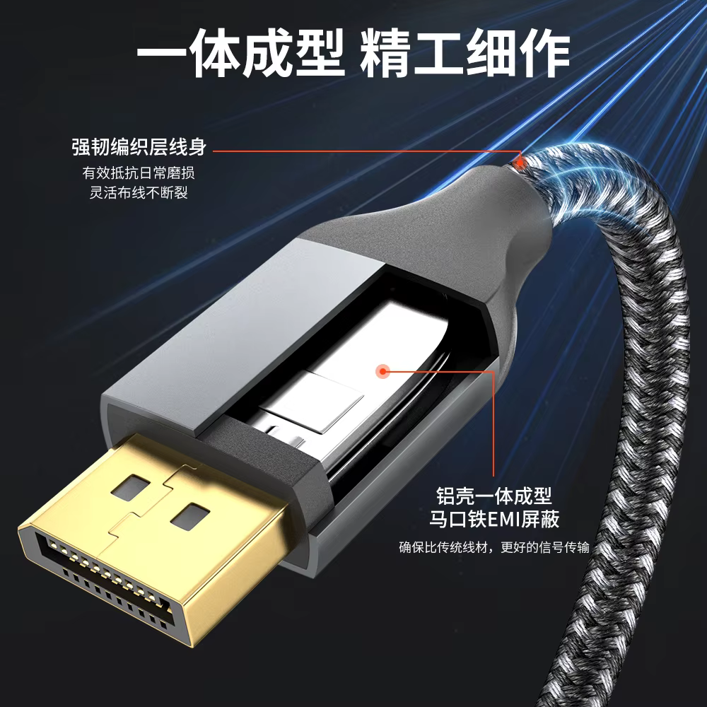 DP 2.1 40Gbps 16K 3FT 6.6FT 10FT DisplayPort 影音傳輸線