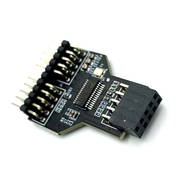 双 9Pin 19Pin USB 扩展坞与集线器