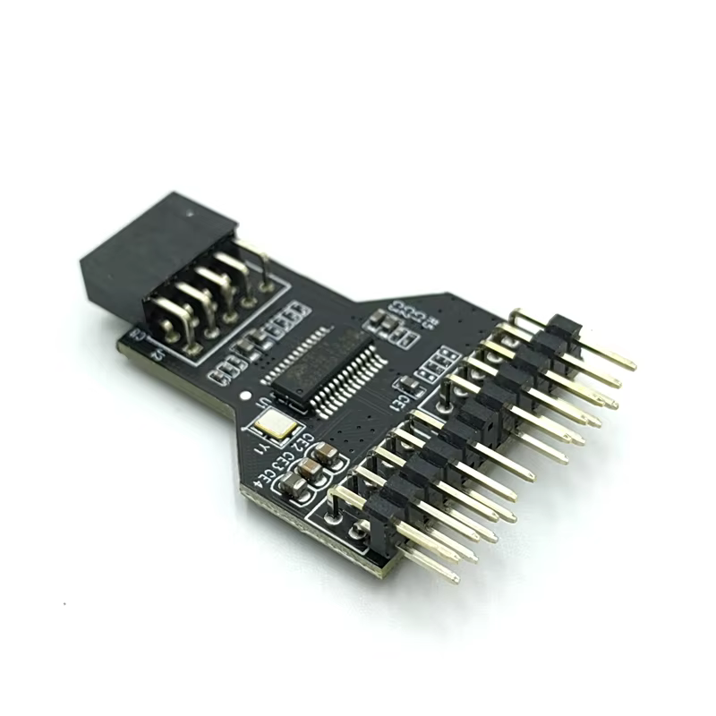 双 9Pin 19Pin USB 扩展坞与集线器