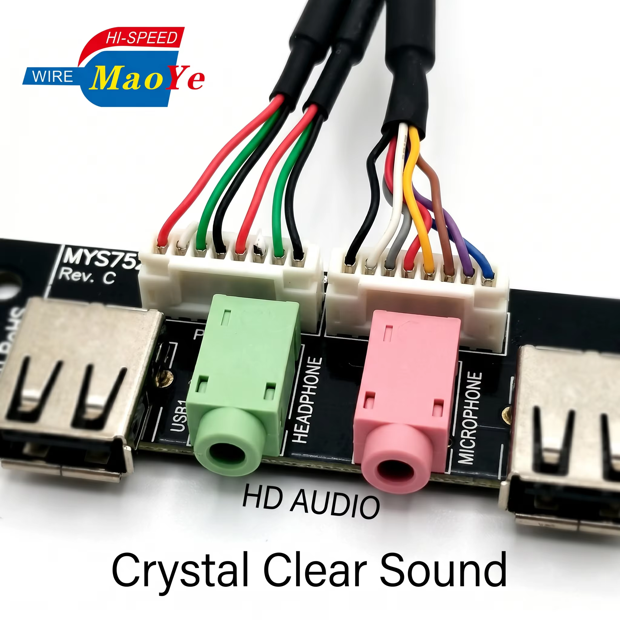 Front Panel I/O Board 2 Port USB 3.0 HD Audio Power Switch Extension Cable for ATX Micro ATX Industrial PC Server NAS DIY Case