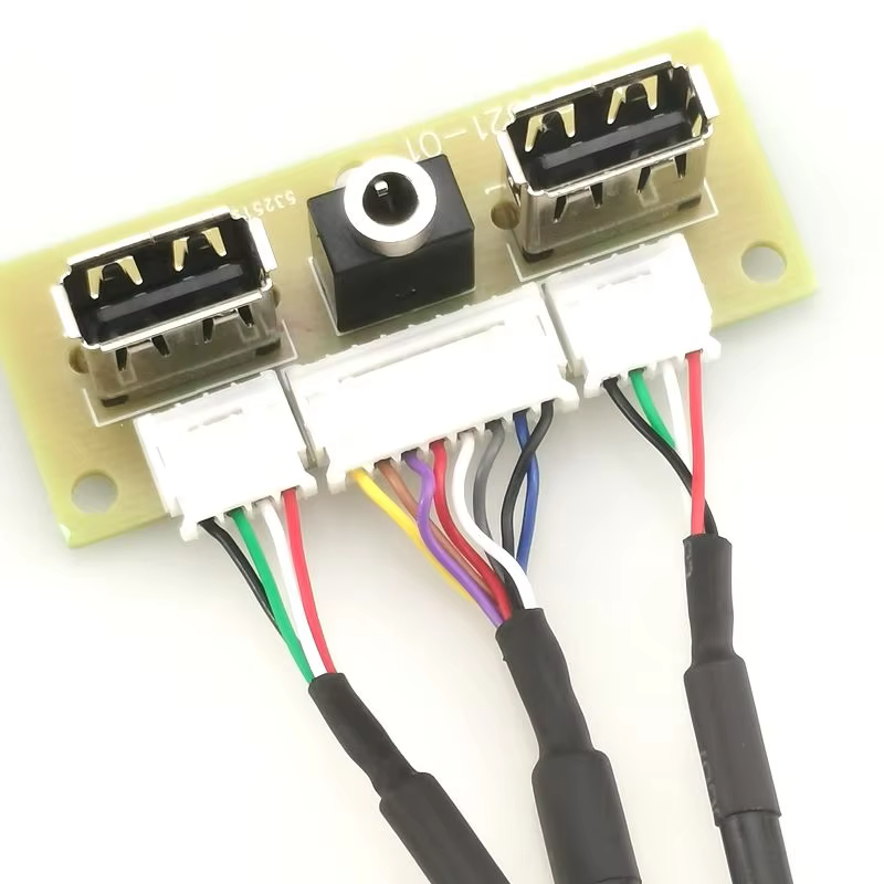 麦克风 耳机 电脑机箱前置 I/O 线缆组件