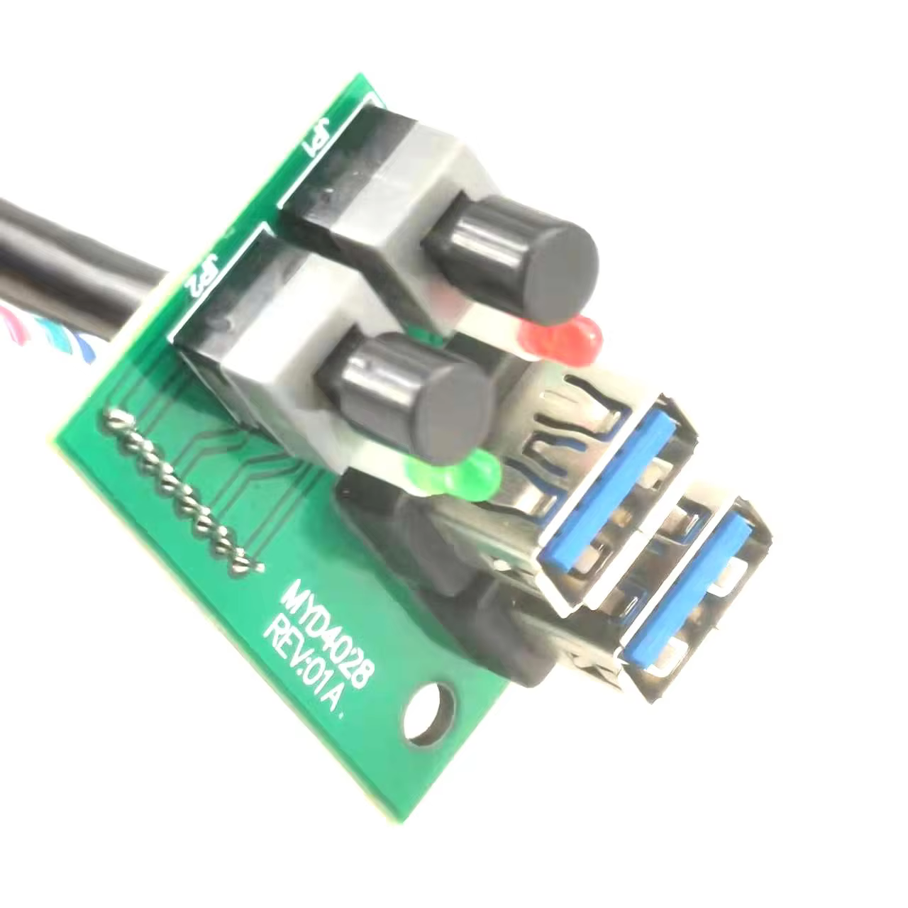 Dual USB3.0 Power SW and LED Front Case Panel Cable for Computer