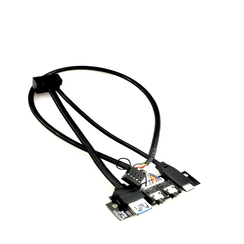 20pin Type-C HD Audio 90° 主板 USB 接口转接线