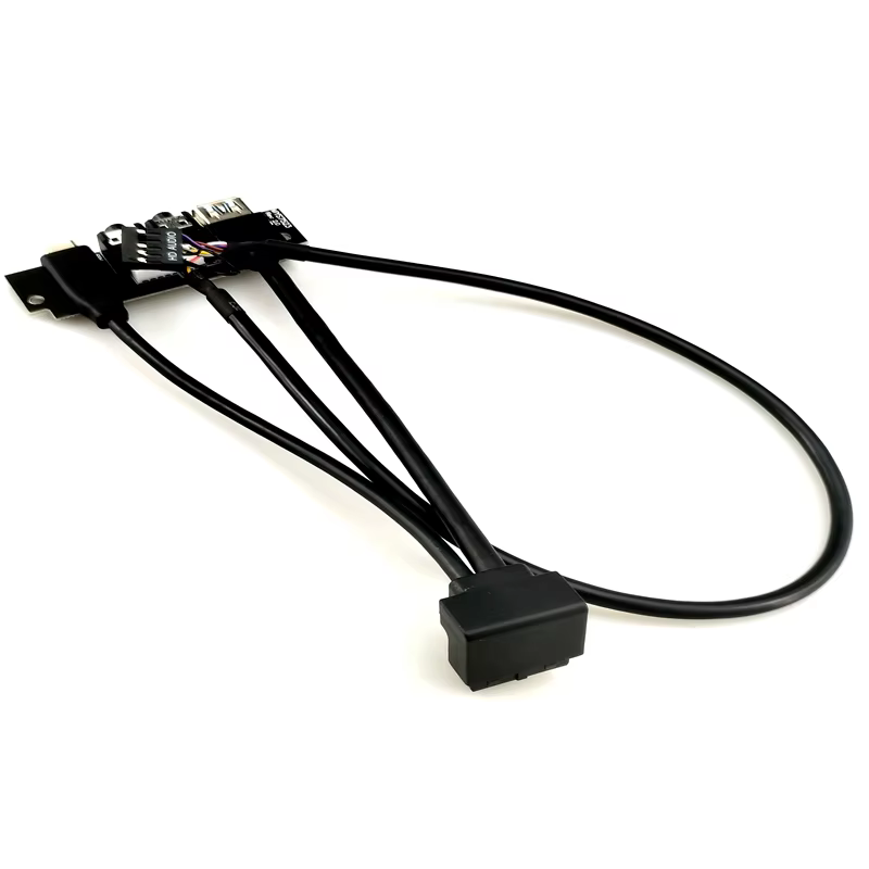 20pin Type-C HD Audio 90° 主板 USB 接口转接线