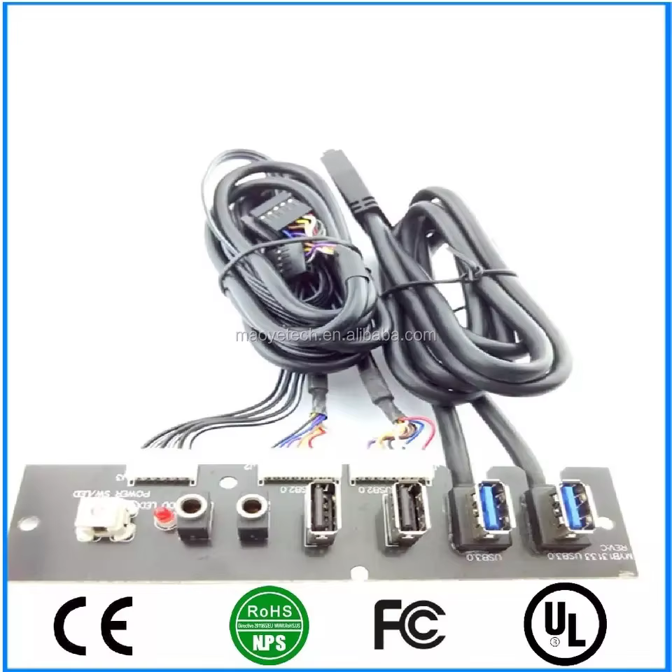 USB3.0 HD Audio 電腦機殼前置 I/O 線纜組件