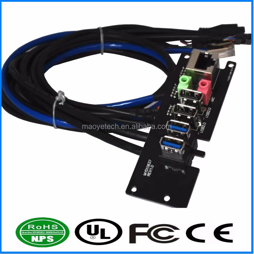 USB 3.0 90cm 麥克風 耳機 電腦機殼前置 I/O 線纜組件