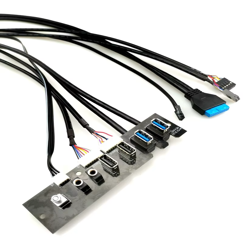 USB3.0 HD Audio 電腦機殼前置 I/O 線纜組件