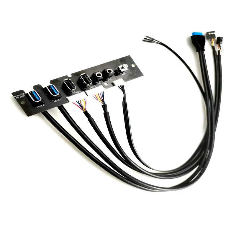 USB3.0 HD Audio 电脑机箱前置 I/O 线缆组件
