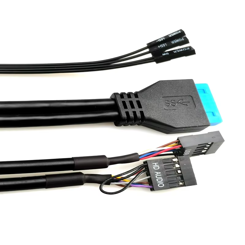 USB3.0 HD Audio 电脑机箱前置 I/O 线缆组件