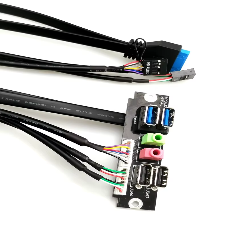 USB3.0 HD Audio 电脑机箱前置 I/O 线缆组件
