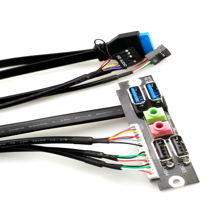 USB3.0 HD Audio 电脑机箱前置 I/O 线缆组件