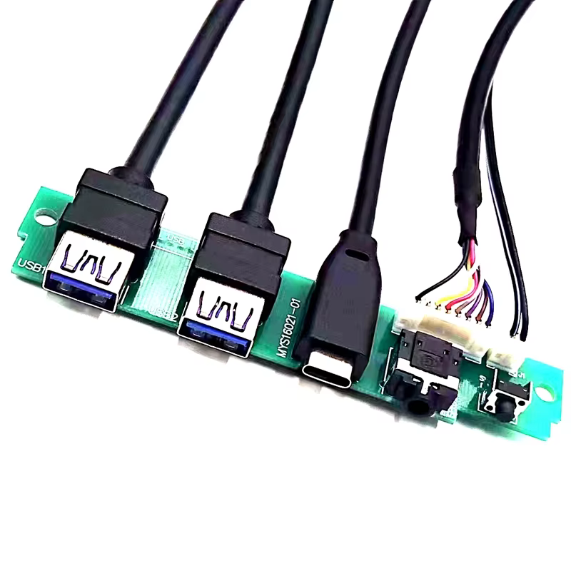 Type-C 電腦機殼前置 I/O 線纜組件