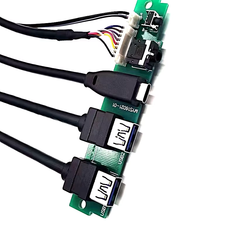 Type-C 電腦機殼前置 I/O 線纜組件