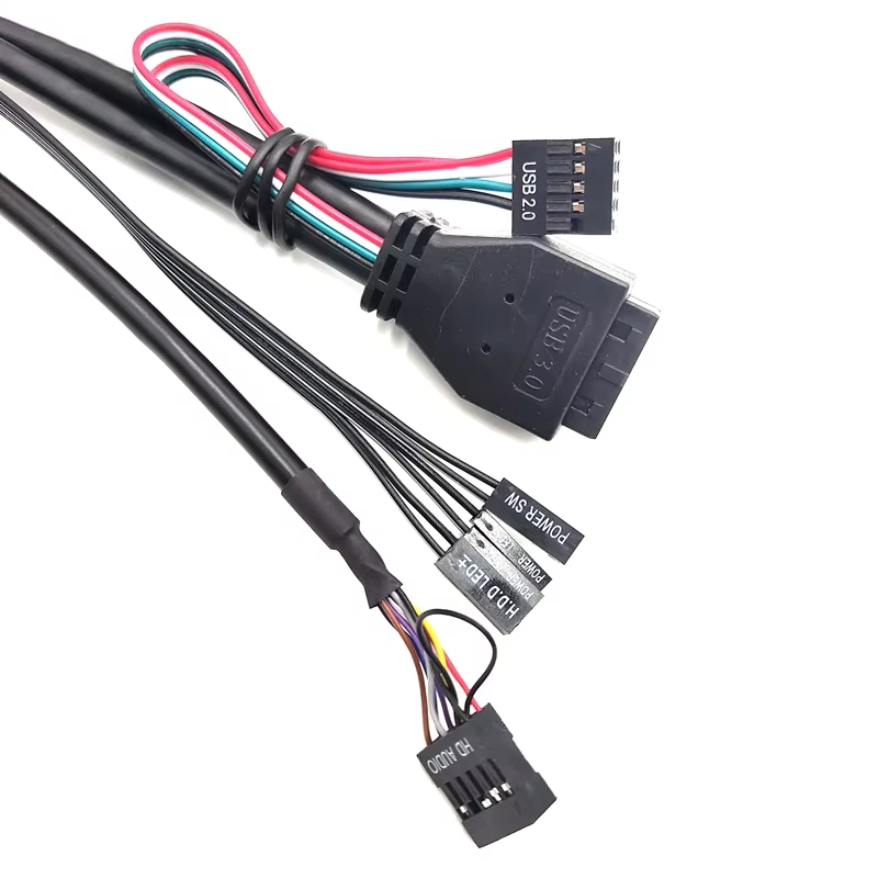USB3.0 HD Audio 電腦機殼前置 I/O 線纜組件