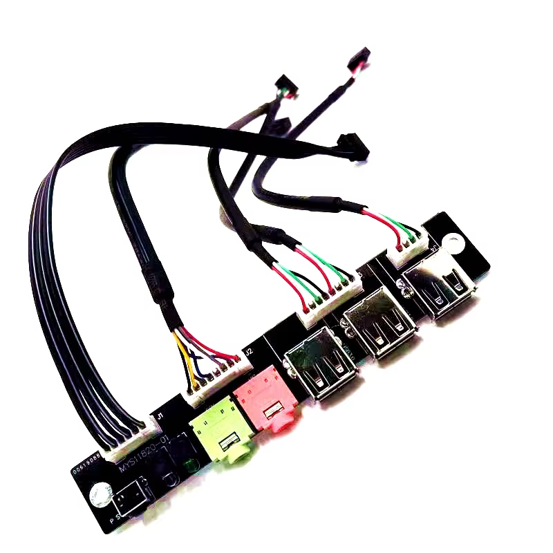 3 USB2.0+HD AUDIO Jack Power SW and LED Computer case Front Panel Cable for Computer All-in-one Computer