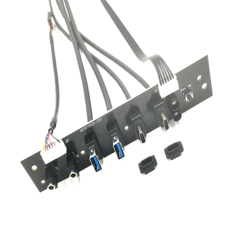 Factory Sell with 2 USB 3.0 and Dual USB Type C Cable and HD AUDIO Jack and HDD Power SW PC Computer case Panel Cable