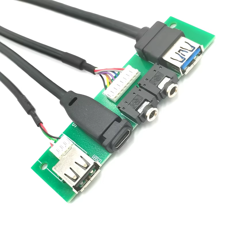 USB3.0 10Gbps HD Audio 鍍錫銅導體 電腦機殼前置 I/O 線纜組件