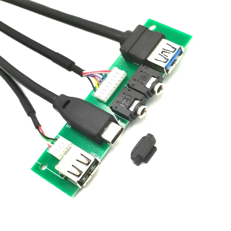 USB3.0 10Gbps HD Audio 鍍錫銅導體 電腦機殼前置 I/O 線纜組件