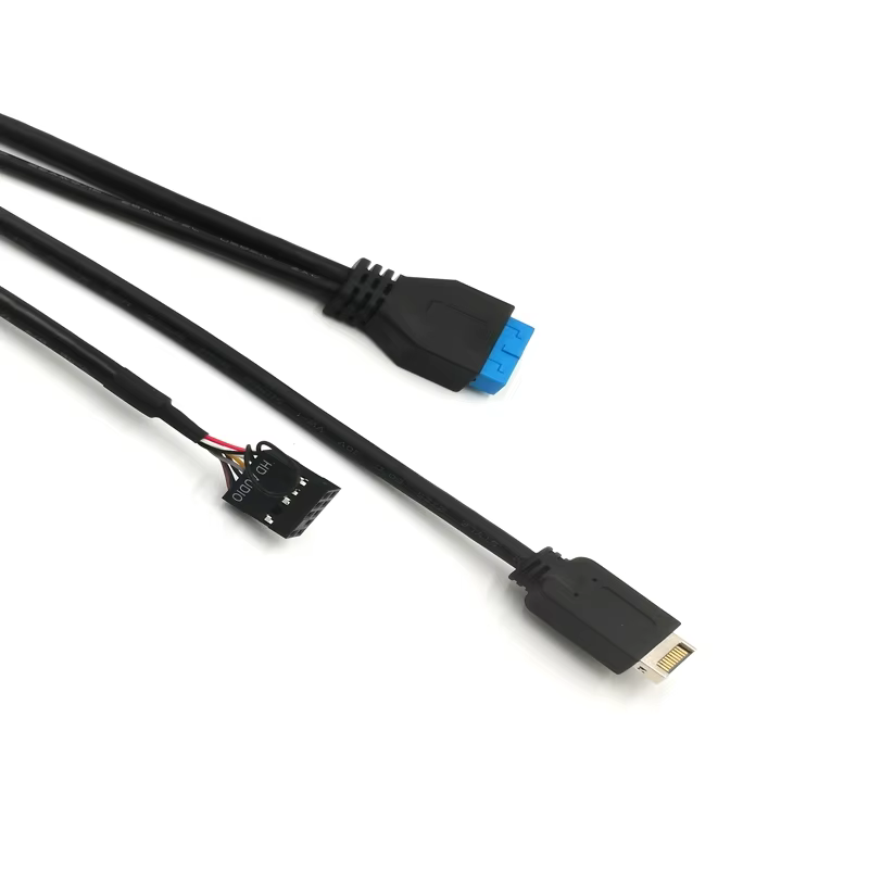 USB3.0 10Gbps HD Audio 鍍錫銅導體 電腦機殼前置 I/O 線纜組件