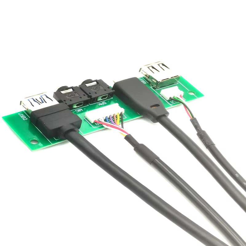 USB3.0 10Gbps HD Audio 鍍錫銅導體 電腦機殼前置 I/O 線纜組件