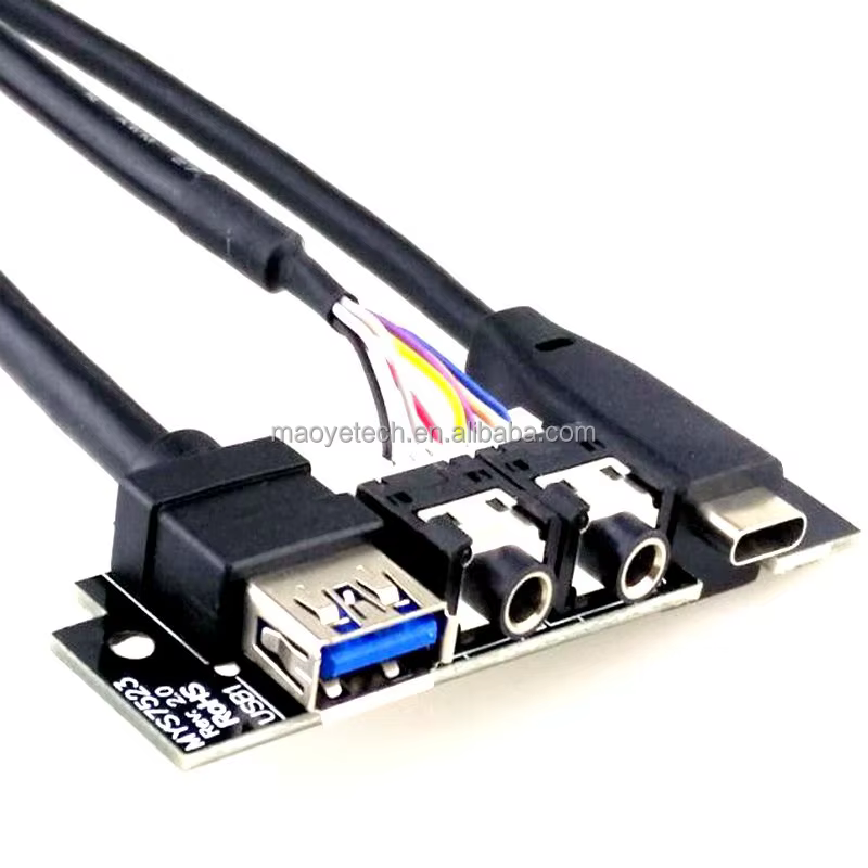 USB Type-C 电脑机箱前置 I/O 线缆组件