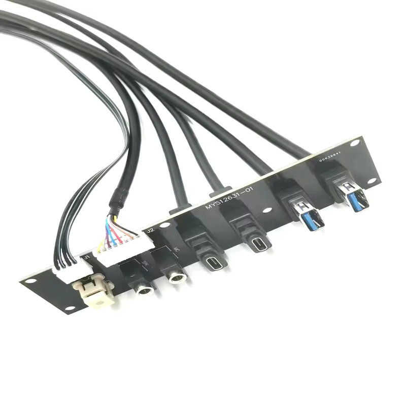 Type-C HD Audio 電腦機殼前置 I/O 線纜組件