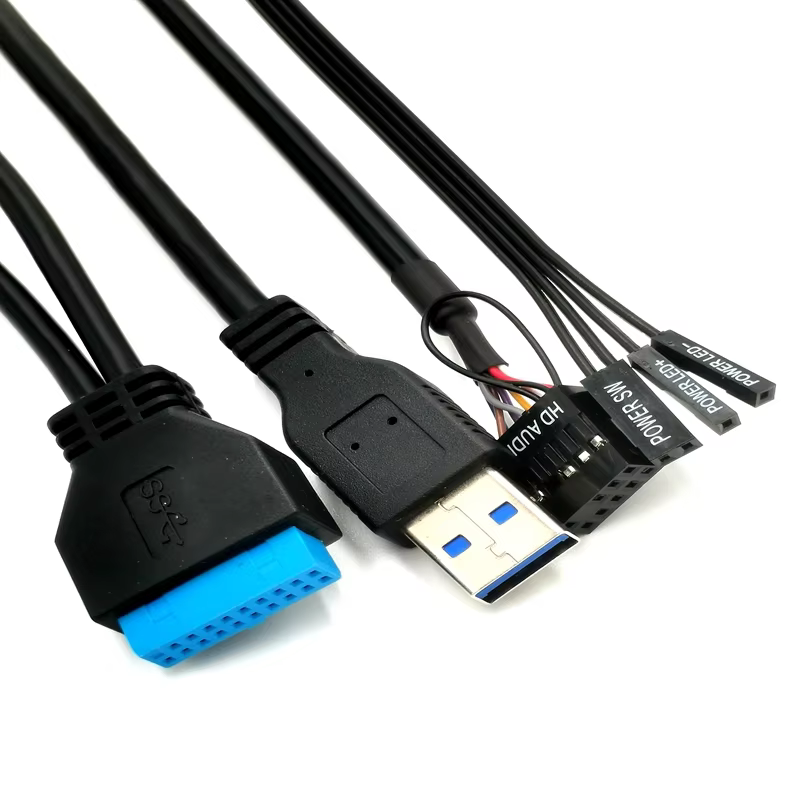 Internal Computer Connect Cable PC Mother USB33.0 and Type C Female HD AUDIO Jack Computer PC case Front Panel Cable