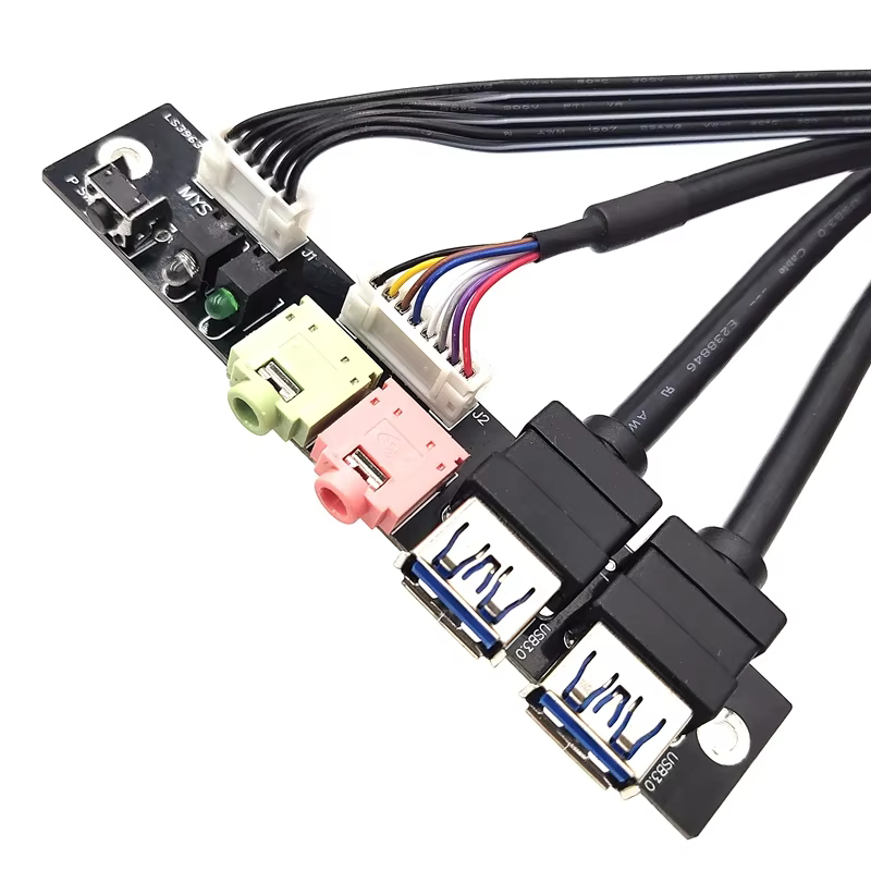 USB3.0 HD Audio 电脑机箱前置 I/O 线缆组件