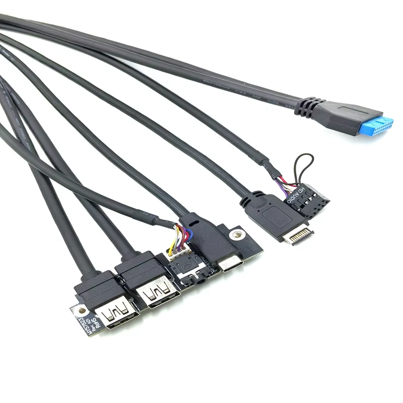 Type-C USB 3.1 60cm 鍍錫銅導體 電腦機殼前置 I/O 線纜組件