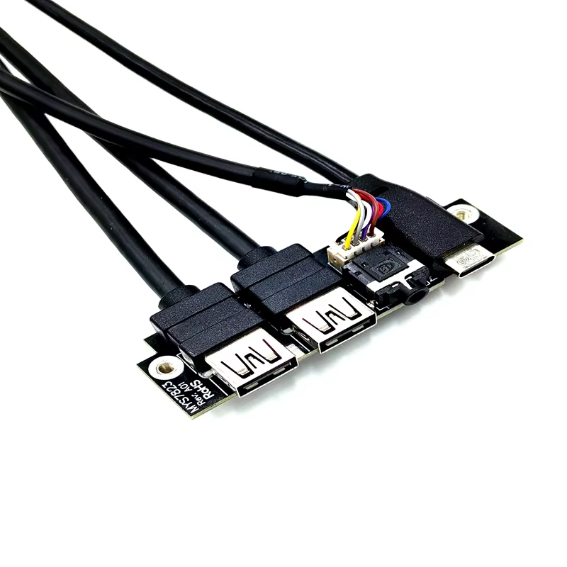 Type-C USB 3.1 60cm 镀锡铜导体 电脑机箱前置 I/O 线缆组件
