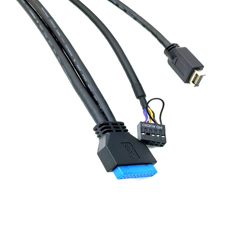 Type-C USB 3.1 60cm 镀锡铜导体 电脑机箱前置 I/O 线缆组件