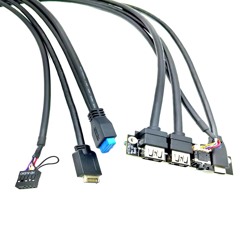 Type-C USB 3.1 60cm 镀锡铜导体 电脑机箱前置 I/O 线缆组件