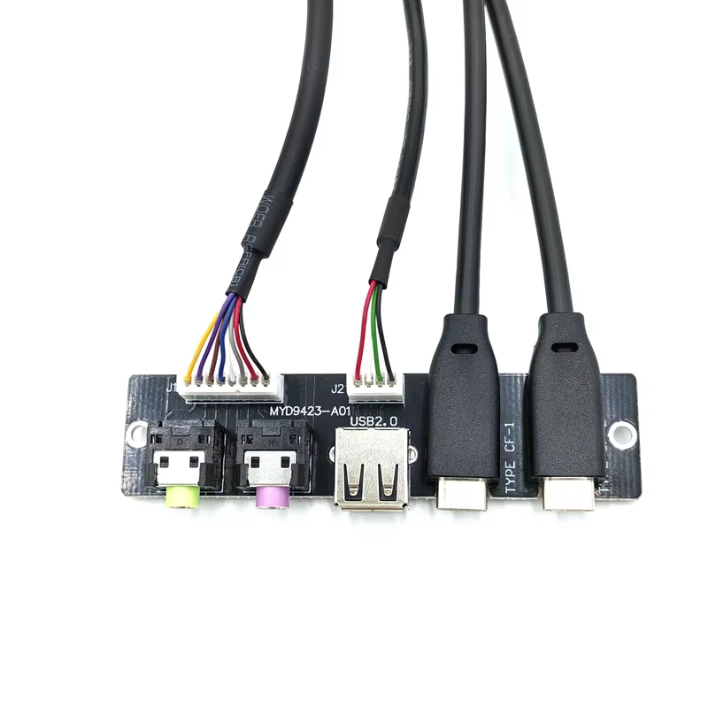 Type-C USB 3.1 60cm 電腦機殼前置 I/O 線纜組件