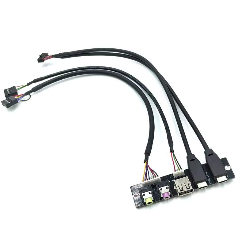 20pin Type-C USB3.0 60cm HD Audio 镀锡铜导体 电脑机箱前置 I/O 线缆组件