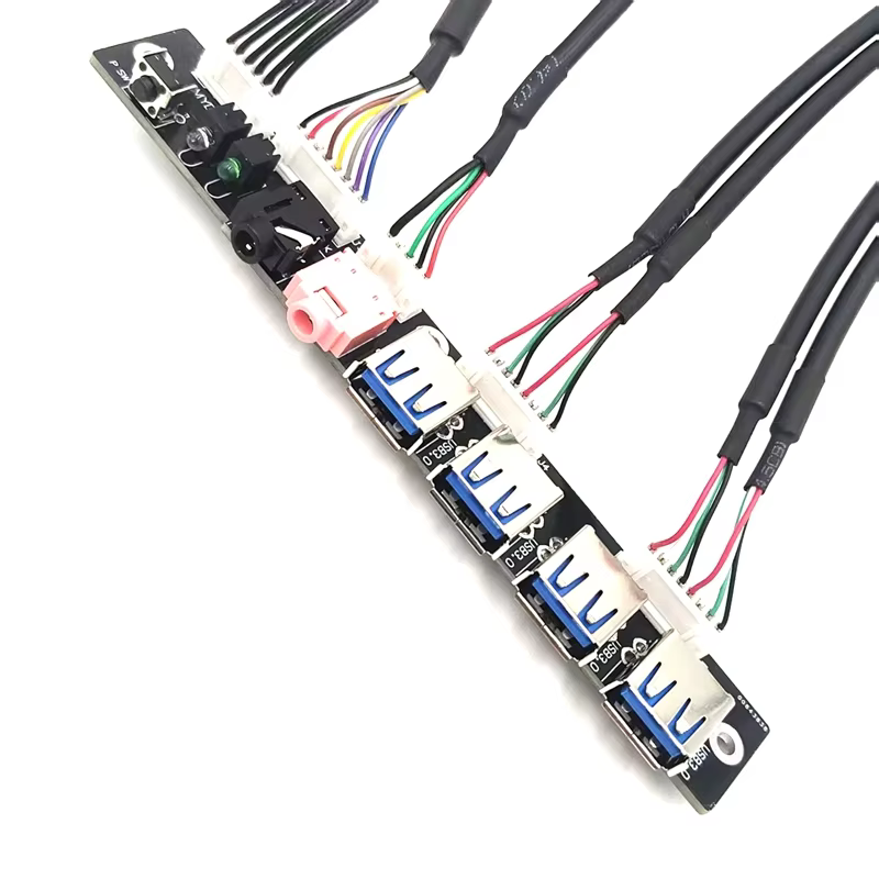 USB3.0 HD Audio 電腦機殼前置 I/O 線纜組件