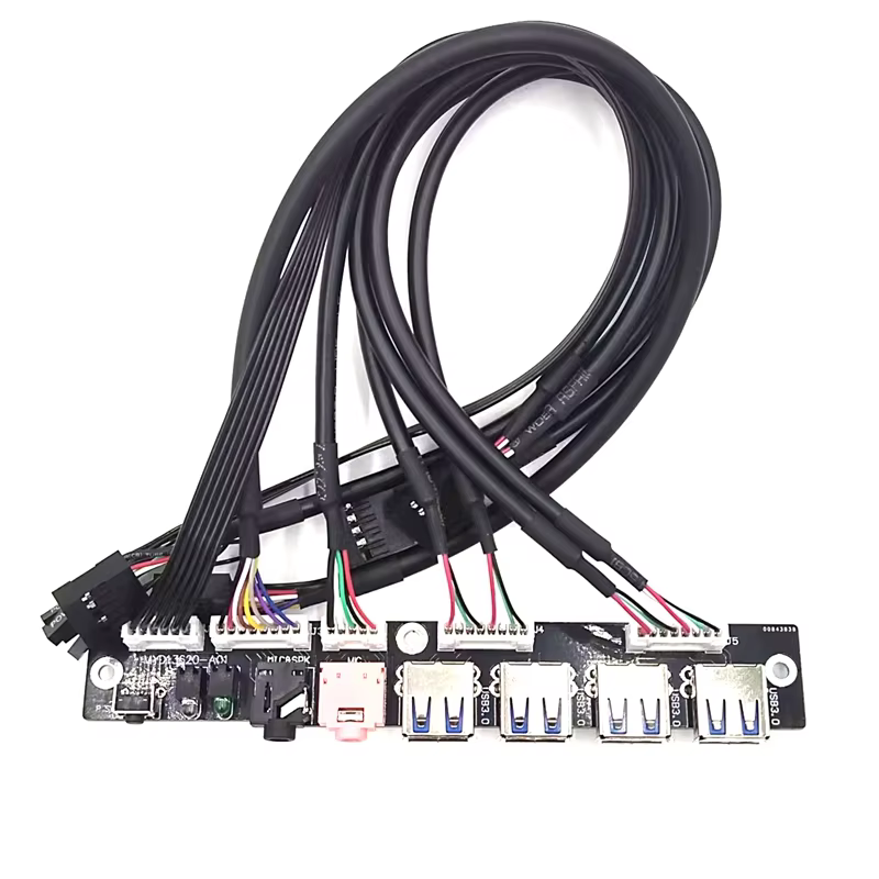 USB3.0 HD Audio 電腦機殼前置 I/O 線纜組件