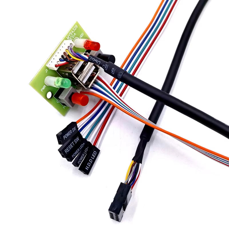 Computer Case Front Panel USB Type-C Cable with Power SW and LED 3A Fast Charging USB 3.1 PVC Material Stock Available