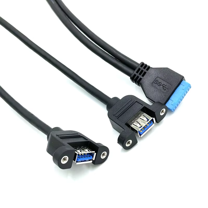 20Pin Type-A IDC USB 3.0 面板安装 主板 USB 接口转接线
