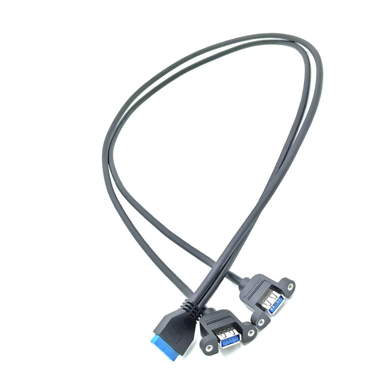 20Pin Type-A IDC USB 3.0 面板安裝 主機板 USB 介面轉接線