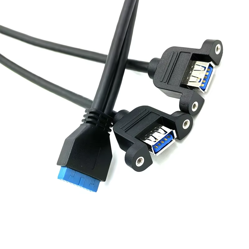 20Pin Type-A IDC USB 3.0 面板安裝 主機板 USB 介面轉接線