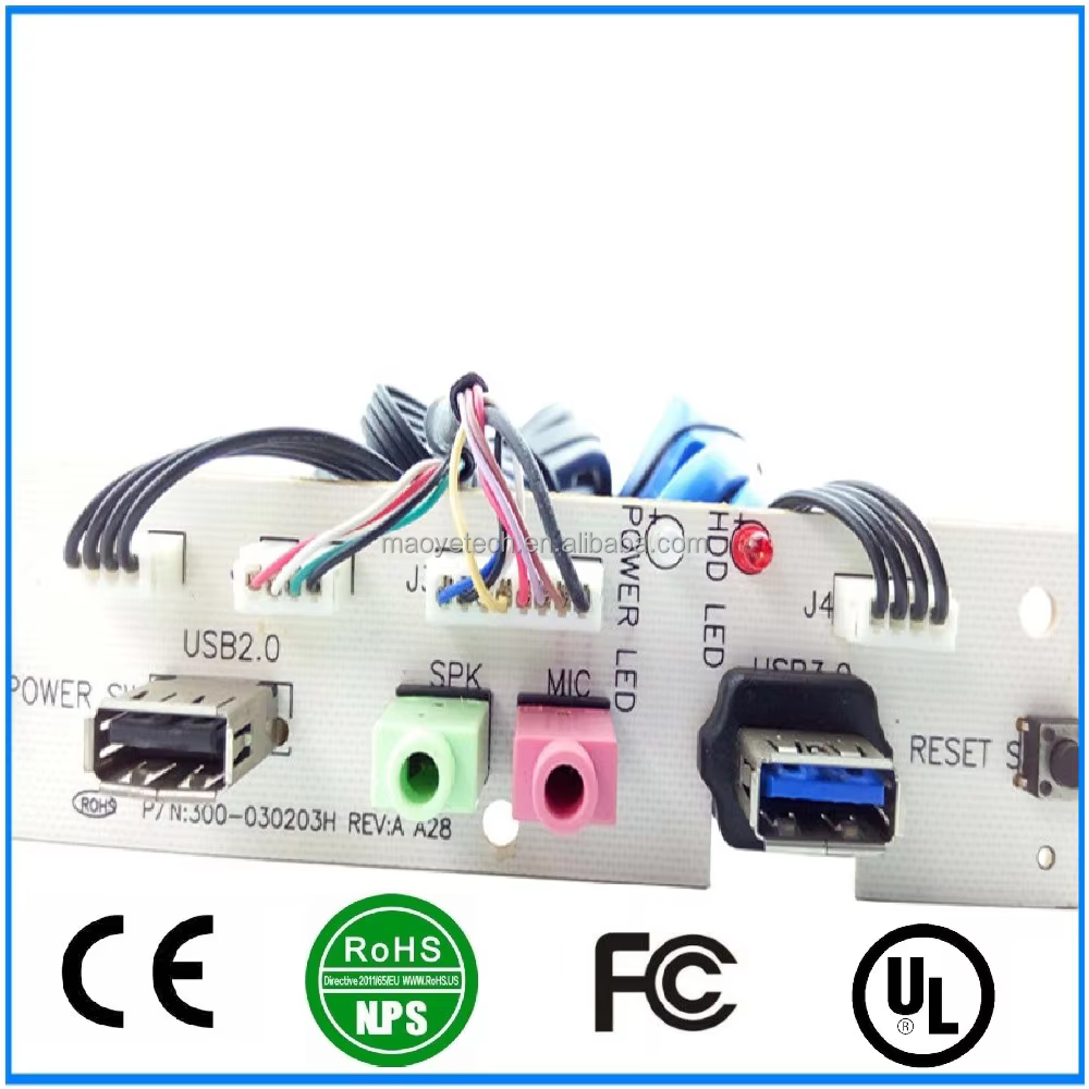 USB 3.0/2.0 + LED 電腦機殼前置 I/O 線纜組件