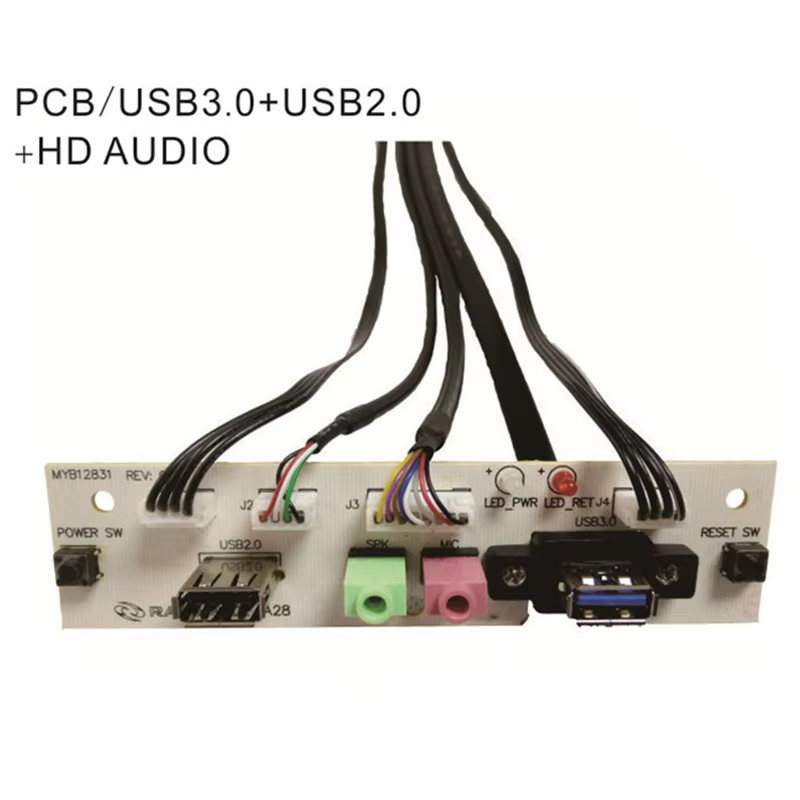 USB3.0 电源与重启开关 HD Audio 电脑机箱前置 I/O 线缆组件