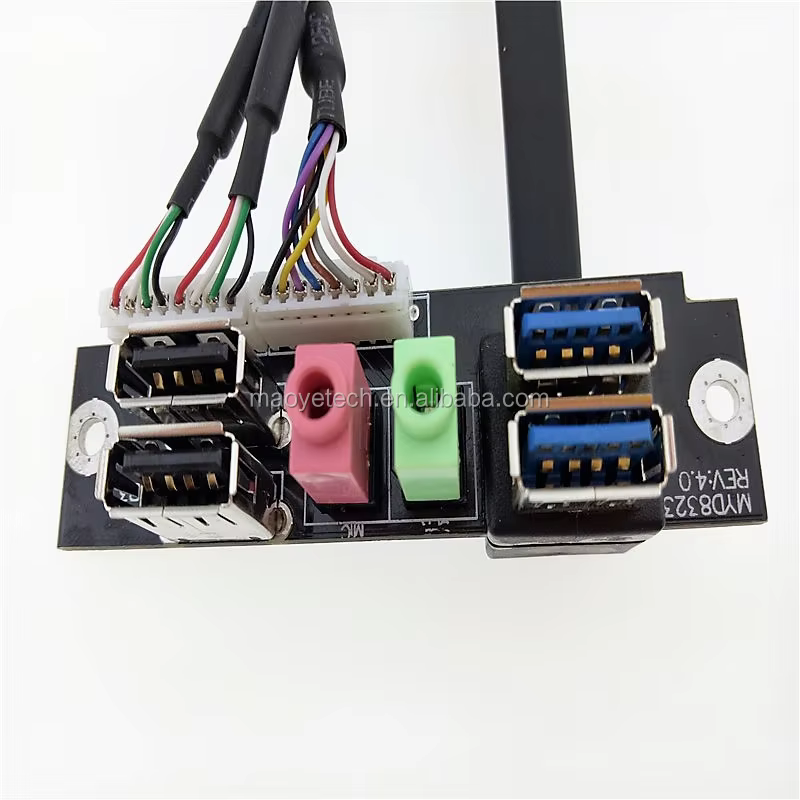 USB3.0 HD Audio 面板安装 电脑机箱前置 I/O 线缆组件