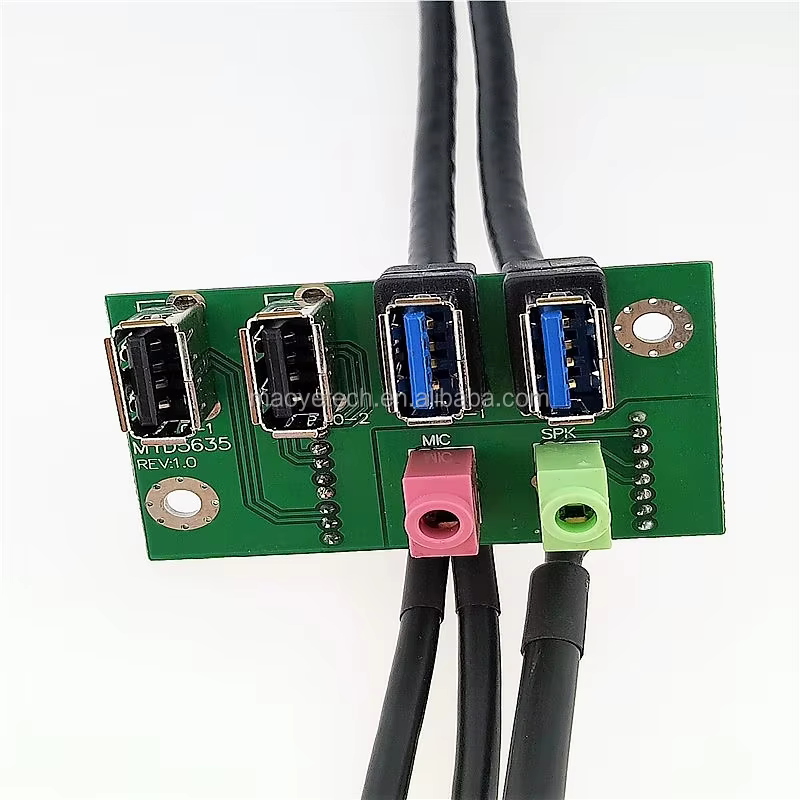 USB PC Computer Case Front Panel Mounted Board Dual USB2.0 + USB3.0 + HD Audio for Motherboard Connection Cable